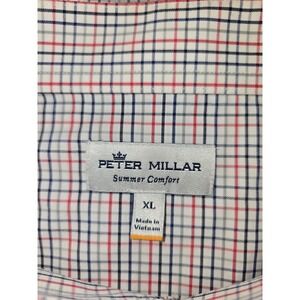 Peter Millar Summer‎ Comfort Multicolor Check Long Sleeve Shirt Size XL -158